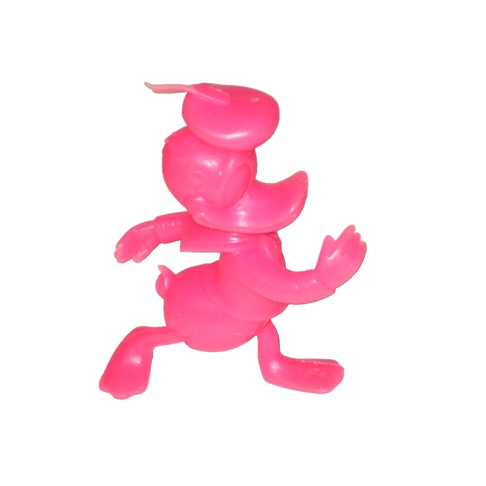 Louis Marx Walt Disney 1971 Pink Donald Duck Plastic Figurine